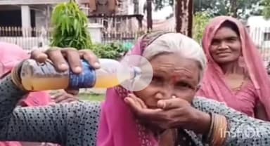 गुना: आंख वारा गांव में गंदा पानी पीने को मजबूर ग्रामीण, कलेक्टर से शिकायत कर पूछा- क्या आप यह गंदा पानी पी सकते हैं?