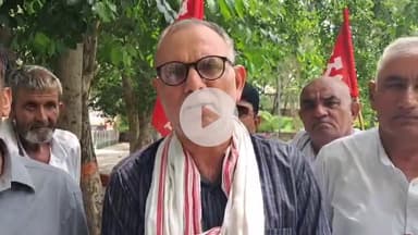 भिवानी के लोहारू में किसान सभा की बैठक में लिए गये निर्णयों की जानकारी देते हुए किसान सभा के जिला उप प्रधान का० ओम प्रका