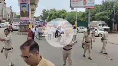 बहादुरगढ़: विभिन्न मांगों को लेकर बहादुरगढ़ में कई यूनियनों से जुड़े कर्मचारियों ने शहर में प्रदर्शन कर जताया रोष