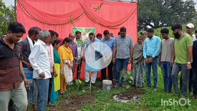 धार: ग्राम सलकनपुर में माँ के नाम पर पौधारोपण किया गया