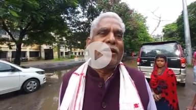 इचाक: इचाक प्रखंड क्षेत्र के नेता बटेश्वर मेहता ने सदर थाना परिसर के बाहर लगे जल जमाव पर उठाए सवाल