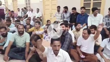 लाडपुरा: MBS में ठप पड़ी सेवाएं, 400 से अधिक संविदा कर्मचारी हड़ताल पर, सभी ने कहा- अब वादा नहीं, वेतन चाहिए