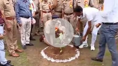 झांसी: एक पेड़ मां के नाम अभियान के तहत पुलिस लाइन परिसर में एसएसपी ने किया वृक्षारोपण, लोगों से एक पौधा लगाने की अपील की