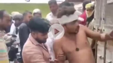 अजमेर: ट्रैफिक पुलिस के जवान ने दिखाई बहादुरी, निगम के बाहर उपद्रव कर रहे अर्ध नग्न युवक को दबोचा