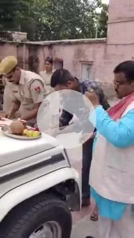 मारवाड़ जंक्शन: मारवाड़ जंक्शन सिटी थाना को राज्य सरकार से मिला नया वाहन, थाना अधिकारी ने की पूजा-अर्चना