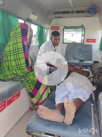 बहराइच: नेवलापुर गांव में 108 की एम्बुलेंस बनी बुजुर्ग के लिए वरदान, सुरक्षित पहुंचाया अस्पताल, बुजुर्ग को लगा था करंट