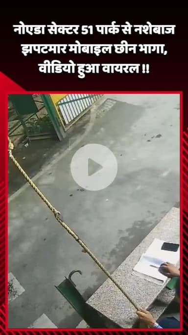 गौतम बुद्ध नगर: नोएडा सेक्टर 51 पार्क से नशेबाज ने झपटमार कर मोबाइल छीनकर भागा, वीडियो हुआ वायरल