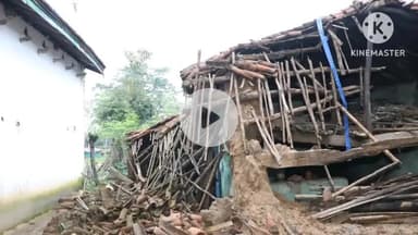 राहे: दोकाद गांव में बारिश से 23 कच्चे मकान ढहे