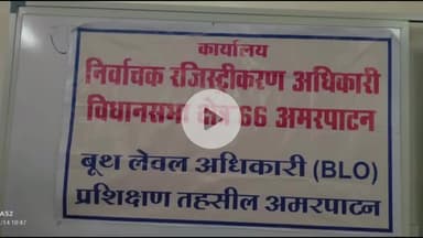 मतदाता सूची साफ-सुथरी तैयार करने हेतु मास्टर ट्रेनर ने अमरपाटन के BLO को महाविद्यालय में प्रशिक्षित किया