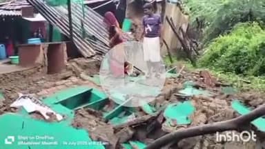 मांगरौल: मांगरोल क्षेत्र में लगातार बारिश से मूडंली गांव का कच्चा मकान हुआ धराशाई, परिवार के लोग बाल-बाल बचे