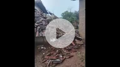 पांकी: पांकी में भारी बारिश से कई घर और मकान ध्वस्त