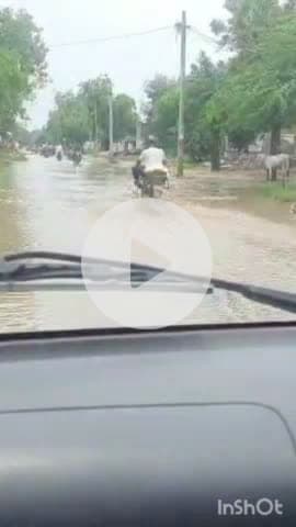 भरतपुर: भरतपुर के चिकसाना थाना इलाके के गांव बझेरा में जल भराव की समस्या