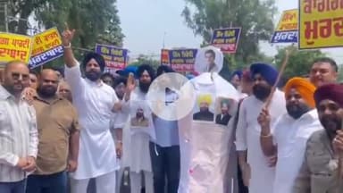 ਜਲੰਧਰ 1: ਜਲੰਧਰ ਦੇ ਕਾਂਗਰਸ ਭਵਨ ਵਿਖੇ ਸ਼੍ਰੋਮਣੀ ਅਕਾਲੀ ਦਲ ਦੇ ਕਾਰਜਕਰਤਾਵਾਂ ਨੇ ਕਾਂਗਰਸ ਦੇ ਖਿਲਾਫ ਕੀਤਾ ਰੋਸ ਪ੍ਰਦਰਸ਼ਨ