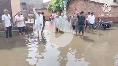 भिवानी: न्यू भारत नगर में पानी की निकासी ना होने से आमजन परेशान #jansamasya