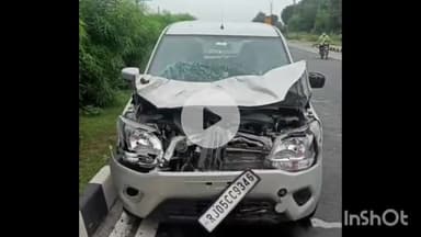 राजसमंद: राजसमंद में कर और मवेशी के बीच हुआ एक्सीडेंट, बड़ा हादसा होते हुए टाला