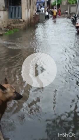 भरतपुर: भरतपुर में आधा घंटे की बारिश के बाद कई कालोनियां जलमग्न हुईं