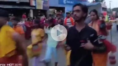 कहलगांव: कहलगांव में सबसे लंबे कांवर का सनातनी भक्ति से स्वागत, बारिश भी हुई