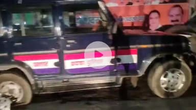 धनौरा: गजरौला चौपला पर तेज रफ्तार कार ने पुलिस की कार में मारी टक्कर, पुलिस की कार पलटी, बाल-बाल बचे TSI सहित तीन पुलिसकर्मी