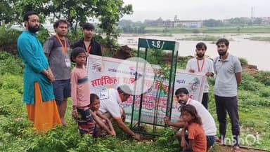 बरहट: 498 यात्रा के तहत साइकिल यात्रा के दौरान पत्नेश्वर मंदिर परिसर में किया गया पौधारोपण