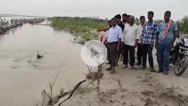 पूरनपुर: गांव चंदिया हजारा में शारदा नदी के कटान से ग्रामीणों में चिंता, बचाव कार्य कराने की मांग