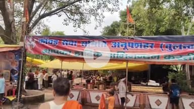 धनौरा: गजरौला मंडी धनौरा रोड पर कांवड़ियों के लिए भव्य भंडारे का आयोजन