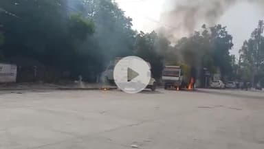 बड़गांव: कृषि मंडी में विद्युत तार गिरने से दो वाहनों में लगी आग, फायर ब्रिगेड की तत्परता से टला बड़ा नुकसान