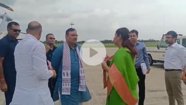 बड़गांव: मुख्यमंत्री भजनलाल शर्मा का डबोक एयरपोर्ट पर भव्य स्वागत, चित्तौड़गढ़ से लौटकर विशेष विमान से जयपुर रवाना हुए