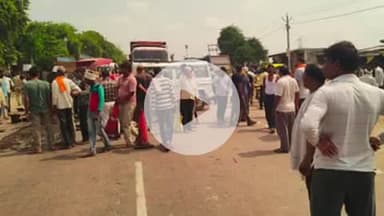 घाटमपुर: सजेती में डंपर ने युवक को मारी टक्कर, फिर मजदूर को कुचला, मजदूर की दर्दनाक मौत, जनता ने चालक को पीटा