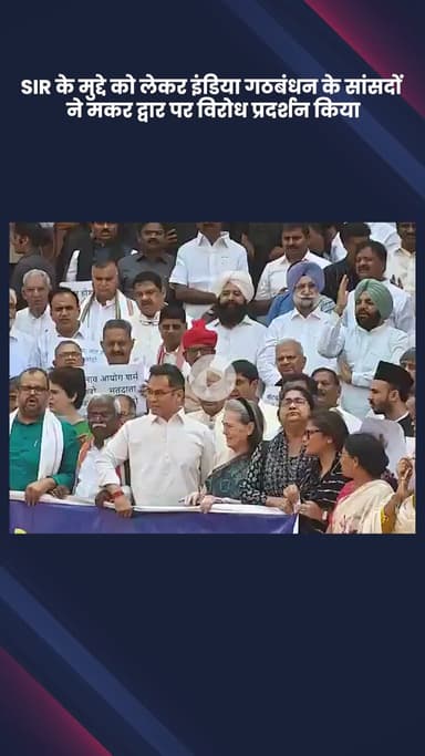 सिविल लाइन्स: SIR के मुद्दे पर इंडिया गठबंधन के सांसदों ने मकर द्वार पर किया विरोध प्रदर्शन