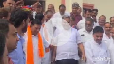 बांसवाड़ा: राजस्थान सरकार के सहकारिता एवं उड्डयन मंत्री गौतम दक के बांसवाड़ा पहुंचने पर लेंपस अध्यक्षों ने किया स्वागत