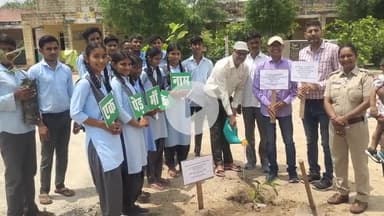 खारडा विद्यालय में हरियालो राजस्थान के तहत एक पेड़ मां के नाम कार्यक्रम का हुआ आयोजन.