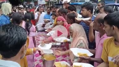 धनौरा: गजरौला इंदिरा चौक पर स्थित गंगा प्याऊ मंदिर में भव्य भंडारे का हुआ आयोजन