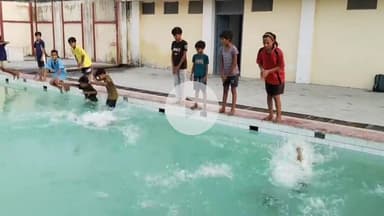 रामपुर: under 14 hockey girls रामपुर IN swimming pool