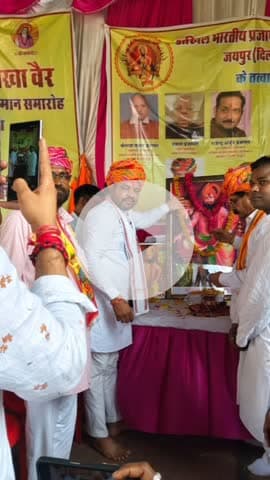 वैर: माटी कला बोर्ड के अध्यक्ष व राज्य मंत्री प्रह्लाद राय टांक ने वैर में प्रतिभा सम्मान कार्यक्रम में लिया भाग