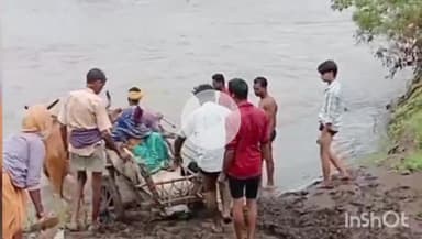 बैतूल नगर: बोड़ रैयत गाँव में गर्भवती महिला को बैलगाड़ी से उफनती नदी पार कराई गई, कलेक्टर ने लिया संज्ञान