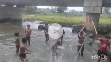 त्योंथर: नाग पंचमी पर डोडिया मिश्रान के पटपर घाट में मनाया गया गुड़िया पीटने का त्यौहार, बताई गई पौराणिक परंपरा