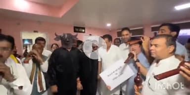 गंधवानी: भोपाल: विधानसभा सत्र के दूसरे दिन गंधवानी विधायक समेत अन्य विधायकों ने भैंस के आगे बीन बजाई