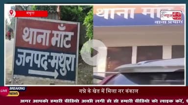 मथुरा: गन्ने के खेत में मिला नर कंकाल, इलाके में फैली सनसनी
#मथुरा #गन्ने #खेत #कंकाल