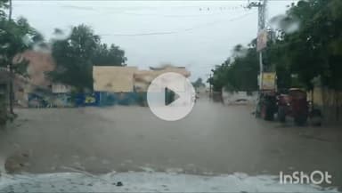 चूरू: बारिश से चूरू शहर में जल भराव की समस्या, निचले इलाकों सहित कई जगह हुआ जल भराव