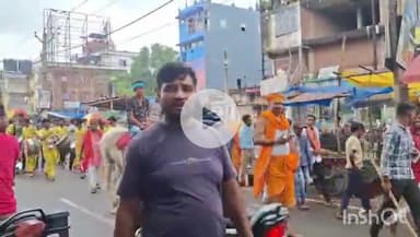 जमुई: कृष्णपट्‌टी साई मंदिर के 15वें स्थापना दिवस पर निकाली गई भव्य कलश शोभायात्रा