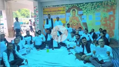 राजातालाब: तीन सूत्रीय मांगों को लेकर एसडीएम कार्यालय के बाहर अधिवक्ताओं ने किया प्रदर्शन