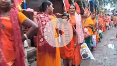 रहुई: रहुई में निकाली गई 151 फीट की भव्य कांवड़ यात्रा, 'बोल बम' के जयकारों से गूंजा बाजार