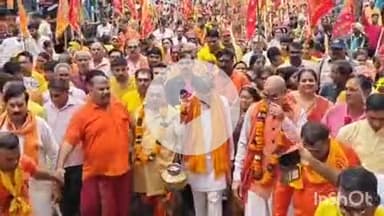 हुज़ूर: रीवा में आयोजित कावड़ यात्रा में डिप्टी CM राजेंद्र शुक्ल हुए शामिल