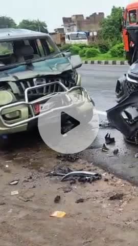 वैर: हलेना थाने से महज 400 मीटर दूर NH-21 पर स्कॉर्पियो ने सांड को मारी टक्कर, सांड की हुई मौत