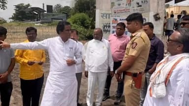 भोकरदन: राजुर येथे मंदिर परिसराची माजी केंद्रीय रेल्वे राज्यमंत्री रावसाहेब पाटील दानवे यांनी गेली पाहणी