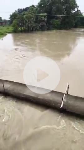 पुनपुन और रामरेखा नदी का संगम घाट का जल स्तर बढ़ने लगी