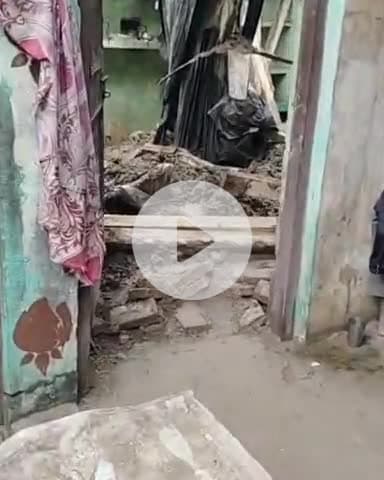 जगाधरी: रायपुर गांव में बारिश से मकान की कच्ची छत ढही, दो लोग हुए घायल