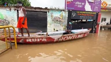बनारस में सबकुछ डूबा, गंगा ने किया नगर प्रवेश | Varanasi Flood New | Varanasi Ganga River Update #TravelSRJ