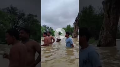 भदोही में बाढ़ viral video