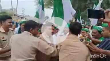 कोल: क्वार्सी में UP CM के आगमन पर भारतीय किसान यूनियन सुनील ने किया विरोध, पैदल मार्च निकालकर CM का पुतला दहन करने का प्रयास